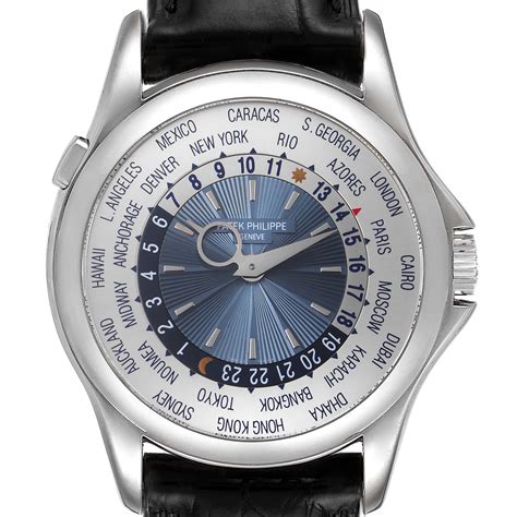 3 patek philippe platinum world time|Patek Philippe world time 5130.